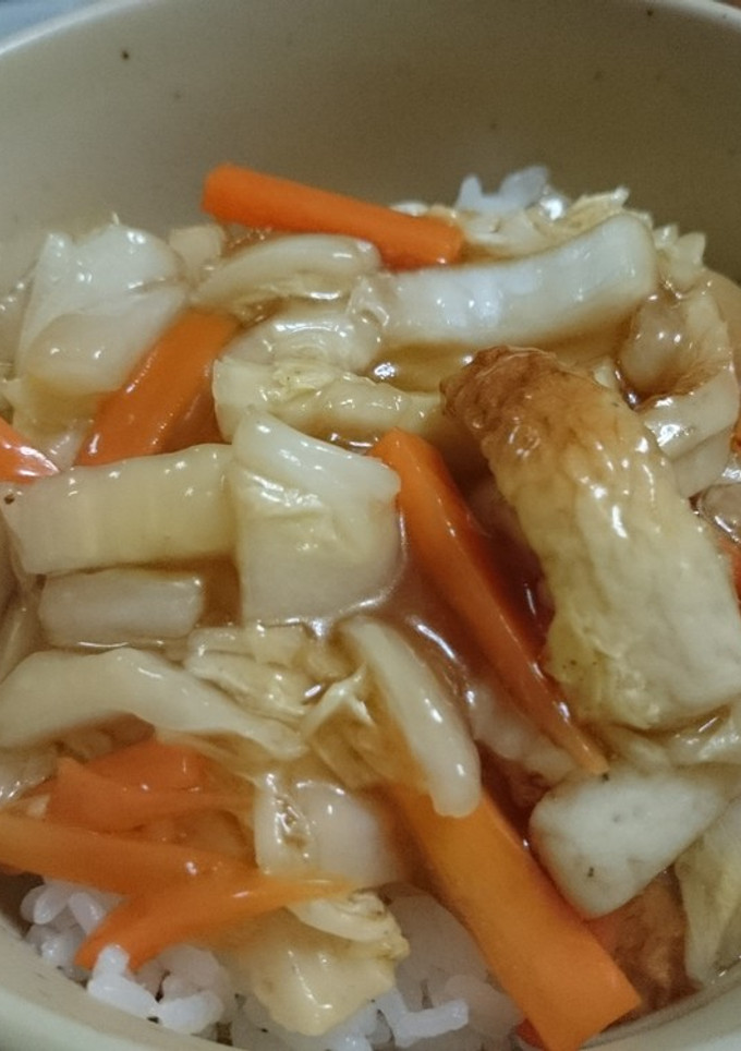 白菜とちくわの中華丼-レシピのメイン写真