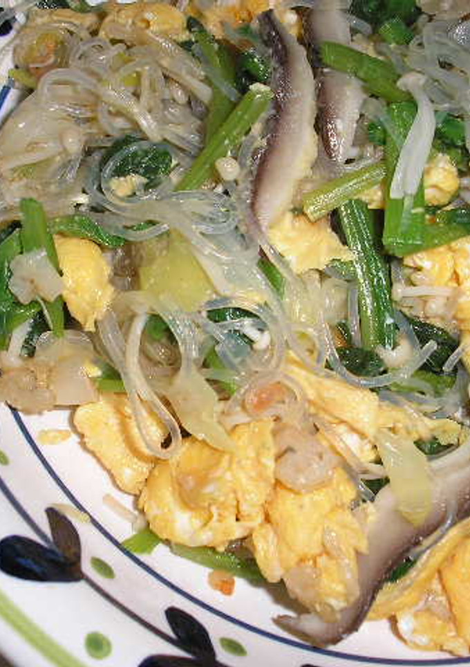コクうま♪春雨とほうれん草の炒め物-レシピのメイン写真