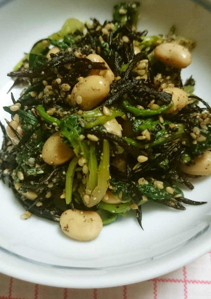 ほうれん草＊ひじきと大豆のごま和え-レシピのメイン写真