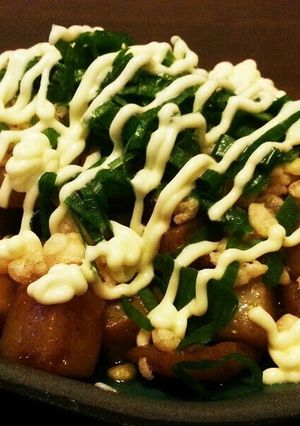 おつまみに！こんにゃくのお好み焼き風☆-レシピのメイン写真