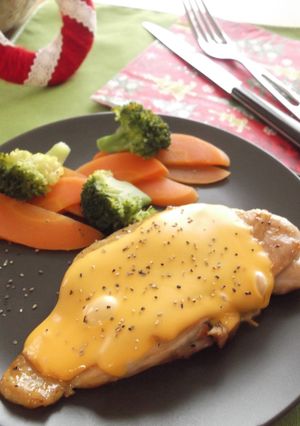 クリスマスに☆照り焼きチキン　チーズのせ-レシピのメイン写真