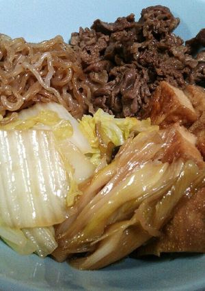 白菜と牛肉のすき煮♪-レシピのメイン写真