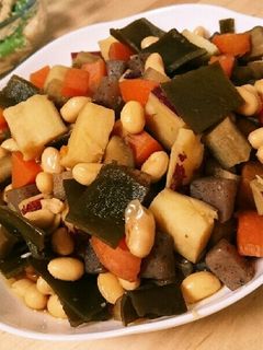 簡単常備菜☆さつまいも入りホックリ五目豆-レシピのメイン写真
