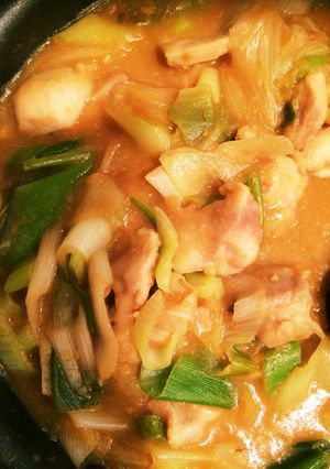 鶏肉と長ねぎのトロトロ味噌煮-レシピのメイン写真