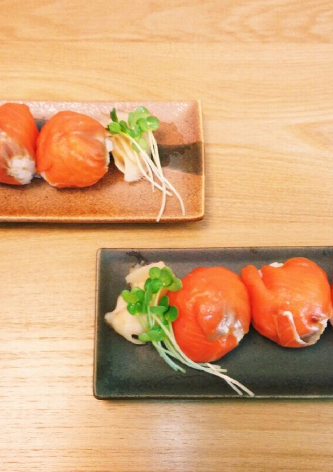 超簡単　サーモン手鞠寿司-レシピのメイン写真