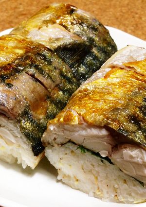 フライパンで気軽に焼鯖寿司♪-レシピのメイン写真