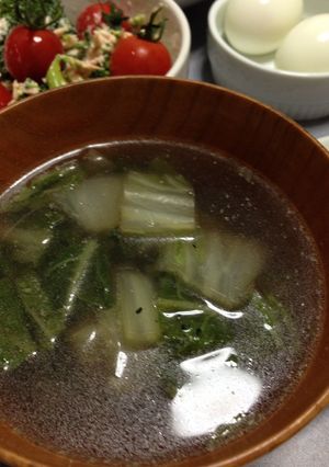 創味シャンタンで白菜の簡単スープ-レシピのメイン写真