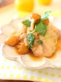 簡単☺柚子生姜鶏もも肉のなめこおろし煮