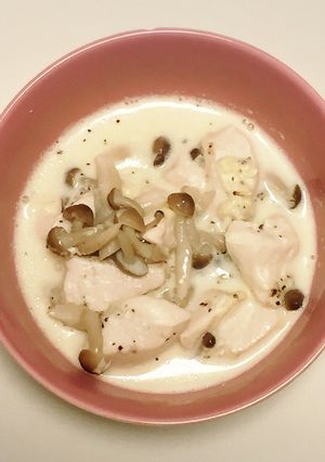 ♡ママのチキンときのこの豆乳スープ♡-レシピのメイン写真