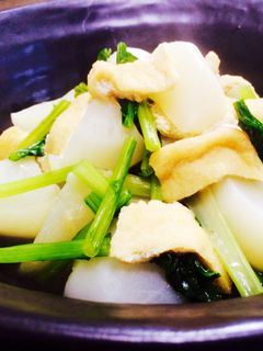 超簡単☆カブと油揚げの煮物-レシピのメイン写真