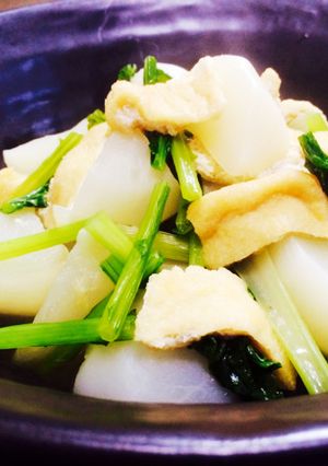 超簡単☆カブと油揚げの煮物-レシピのメイン写真