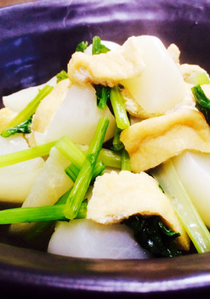 超簡単☆カブと油揚げの煮物-レシピのメイン写真