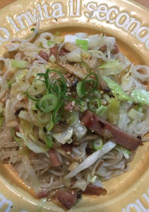 創味シャンタンで簡単焼き素麺-レシピのメイン写真