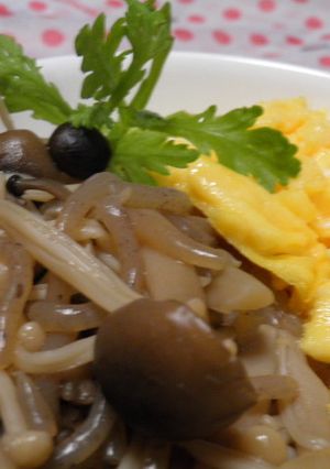 きのこの2色丼-レシピのメイン写真