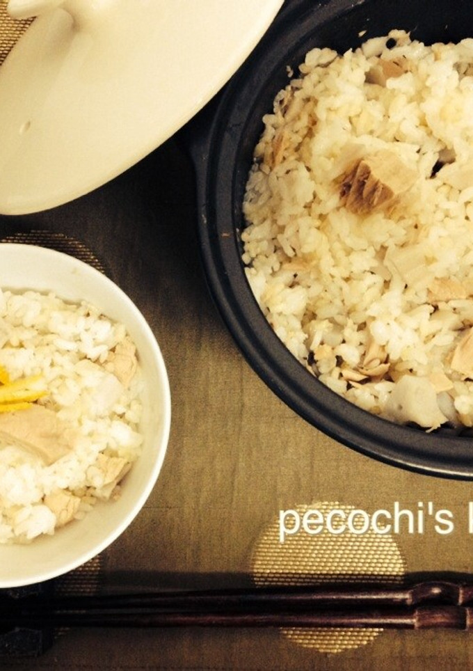☆シーチキンと蓮根のゆず胡椒炊き込みご飯-レシピのメイン写真