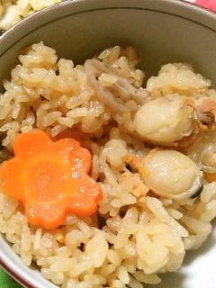 ホタテ入り炊き込みご飯-レシピのメイン写真