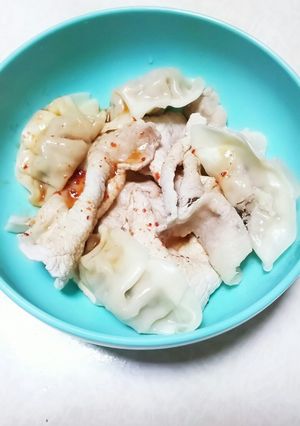 豚肉餃子キムチかけ-レシピのメイン写真