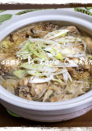 鶏手羽元のニンニク塩鍋-レシピのメイン写真