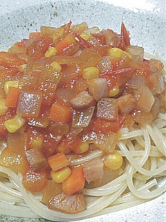 トマトたっぷりのミートソースパスタ-レシピのメイン写真