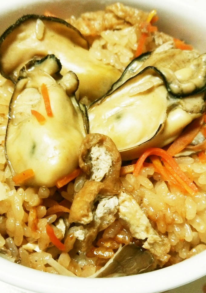 ♪炊き込みご飯♪牡蠣と茸のおこわ-レシピのメイン写真