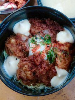 唐揚げリメイク♪とろ〜り温玉♪絶品丼♡-レシピのメイン写真