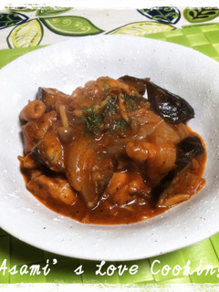 チーズが決め手♪鶏肉とナスのトマト煮-レシピのメイン写真
