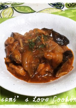 チーズが決め手♪鶏肉とナスのトマト煮-レシピのメイン写真