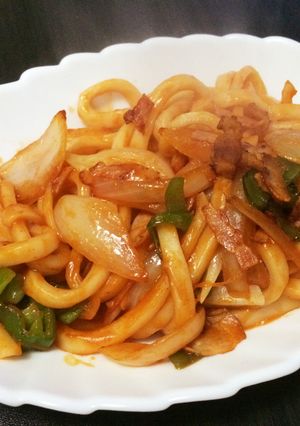簡単10分で♪ナポリタンうどん-レシピのメイン写真
