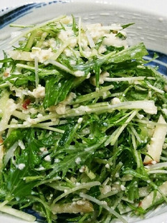 簡単!水菜と林檎の白和えサラダ!-レシピのメイン写真