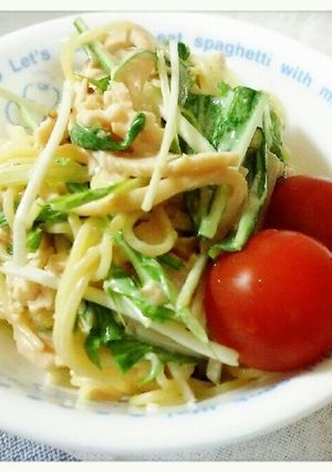 ＊チキンと水菜で♪簡単スパサラ＊-レシピのメイン写真