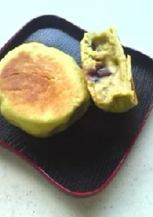 フライパンで抹茶クリーム餡パン♪-レシピのメイン写真
