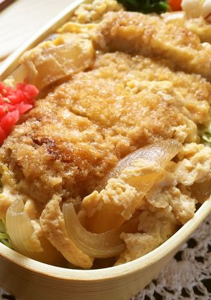 お弁当用のカツ丼(カツの卵とじ)はこれ！-レシピのメイン写真