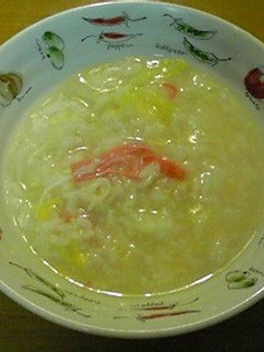 創味シャンタンで卵入り雑炊-レシピのメイン写真