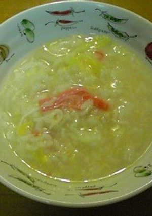 創味シャンタンで卵入り雑炊-レシピのメイン写真