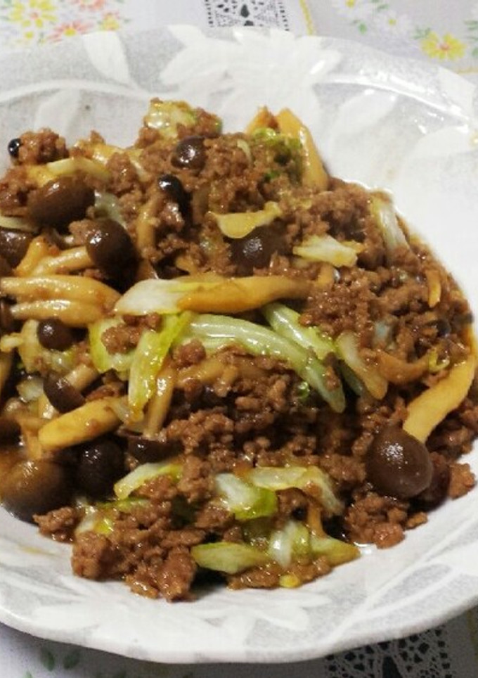 おかわり続出！キャベツの炒め物そぼろ風-レシピのメイン写真
