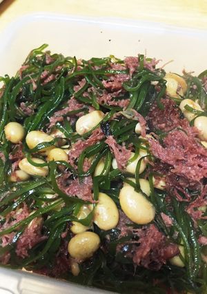 常備おかず!刻み昆布コンビーフ大豆炒め-レシピのメイン写真