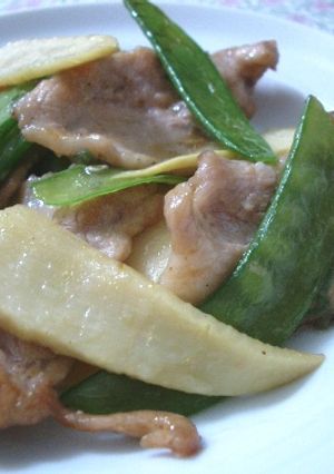 春野菜♪豚肉と筍とさやいんげんの山椒炒め-レシピのメイン写真