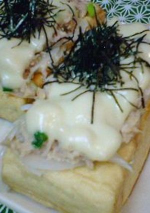 厚揚げとツナの和風ピザ-レシピのメイン写真