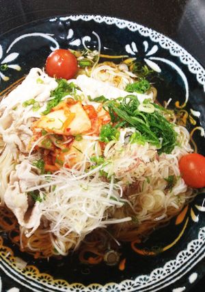 超簡単豚で美味いキムチそうめん-レシピのメイン写真