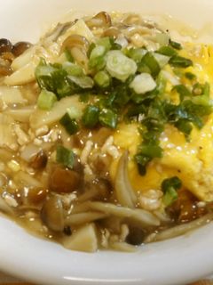 たっぷりきのこの中華あんかけ天津飯-レシピのメイン写真