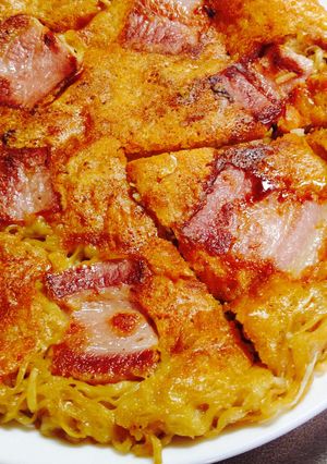 チキンラーメンのピザ風-レシピのメイン写真