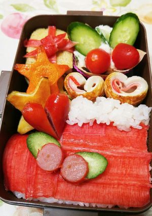 X'mas赤い長靴お弁当☆ミ-レシピのメイン写真