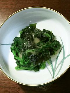 ワカメと春菊の酢味噌和え-レシピのメイン写真