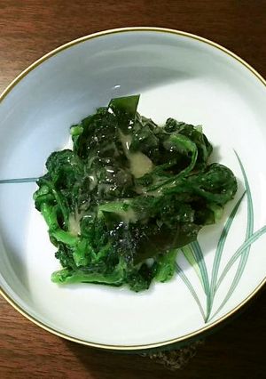 ワカメと春菊の酢味噌和え-レシピのメイン写真