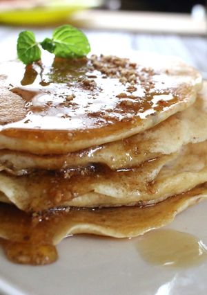 バナナと金ごますりごまのパンケーキ-レシピのメイン写真