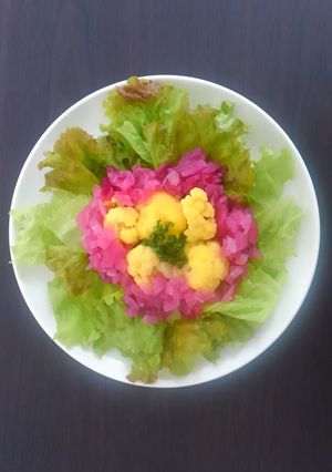 ランチに華を　カリフラワータマネギサラダ-レシピのメイン写真