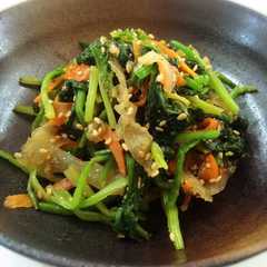 A picture of レンジ5分常備菜☆ほうれん草のW胡麻和え.