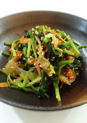 レンジ5分常備菜☆ほうれん草のW胡麻和え-レシピのメイン写真