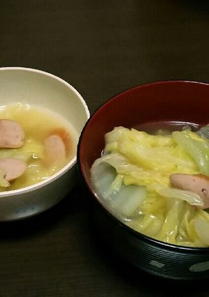 白菜とウインナーのスープ煮-レシピのメイン写真