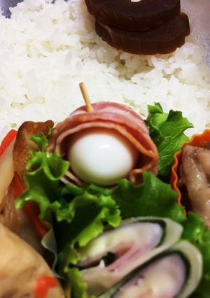 簡単！お弁当に♡ うずら卵ベーコン巻き-レシピのメイン写真